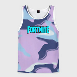 Майка-безрукавка мужская Fortnite camo steel, цвет: 3D-белый