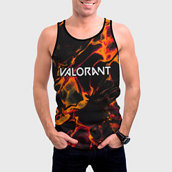 Майка-безрукавка мужская Valorant red lava, цвет: 3D-черный — фото 2