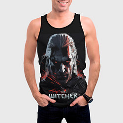 Майка-безрукавка мужская The Witcher dark style, цвет: 3D-черный — фото 2