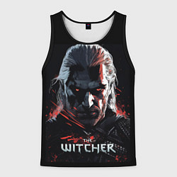 Майка-безрукавка мужская The Witcher dark style, цвет: 3D-черный