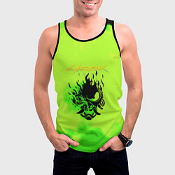 Майка-безрукавка мужская Cyberpunk кислотный, цвет: 3D-черный — фото 2