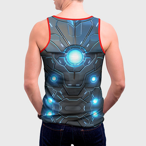 Мужская майка без рукавов Лунный спасатель / 3D-Красный – фото 4