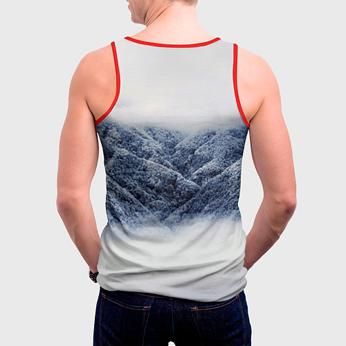Мужская майка без рукавов Cкайрим зима / 3D-Красный – фото 4