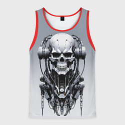 Мужская майка без рукавов Cool cyber skull - ai art fantasy