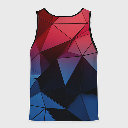 Мужская майка без рукавов Абстрактная геометрия polygon / 3D-Черный – фото 2