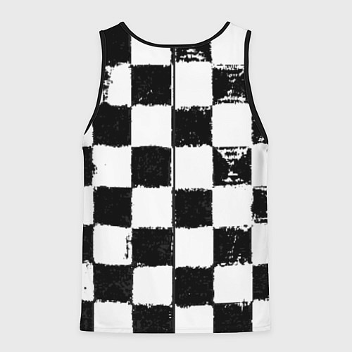 Мужская майка без рукавов Шахматные фигуры на доске / 3D-Черный – фото 2