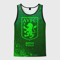 Майка-безрукавка мужская Aston Villa - green gradient, цвет: 3D-черный