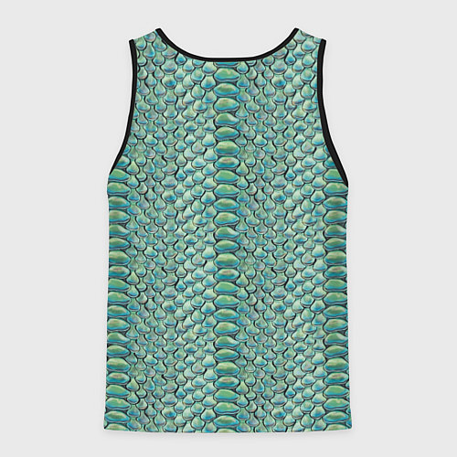 Мужская майка без рукавов Змеиная кожа паттерн / 3D-Черный – фото 2