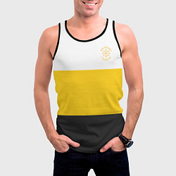 Майка-безрукавка мужская Мы русские с нами Бог НИКА желтая патриоты, цвет: 3D-черный — фото 2