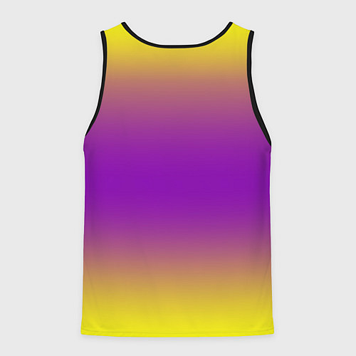 Мужская майка без рукавов Градиент текстура абстракция / 3D-Черный – фото 2