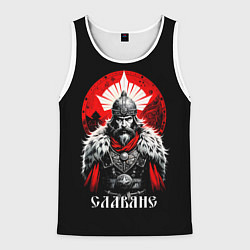 Майка-безрукавка мужская Славяне воин, цвет: 3D-белый