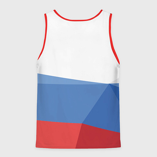 Мужская майка без рукавов Триколор флаг России / 3D-Красный – фото 2
