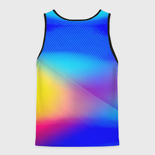 Мужская майка без рукавов Линии геометрии градиент / 3D-Черный – фото 2