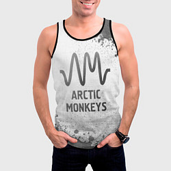 Майка-безрукавка мужская Arctic Monkeys - white gradient, цвет: 3D-черный — фото 2