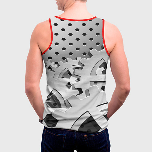 Мужская майка без рукавов Lexus carbon steel / 3D-Красный – фото 4