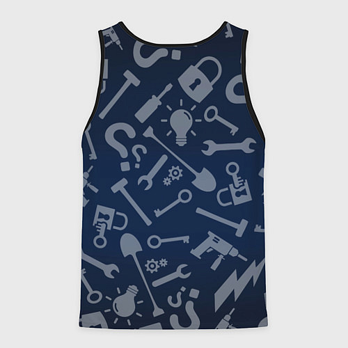 Мужская майка без рукавов Привет сосед из игры Hello Neighbor / 3D-Черный – фото 2