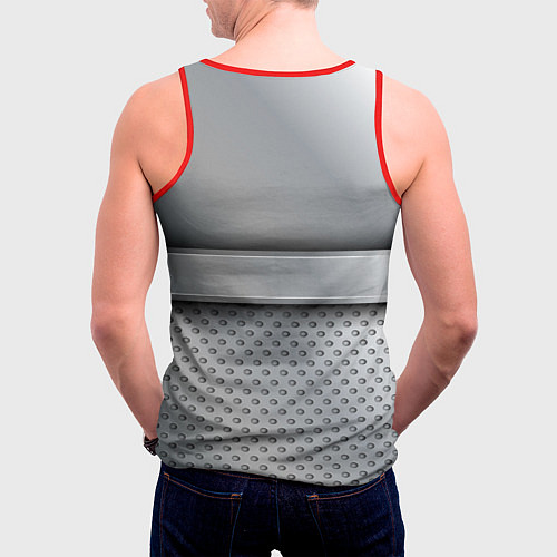 Мужская майка без рукавов Honda metal / 3D-Красный – фото 4