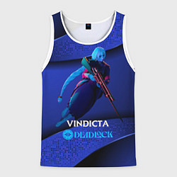 Майка-безрукавка мужская Vindicta Deadlock, цвет: 3D-белый