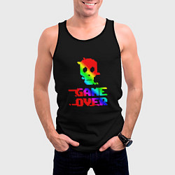 Майка-безрукавка мужская Game over gradient, цвет: 3D-черный — фото 2