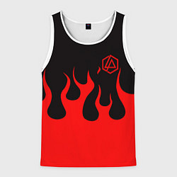 Мужская майка без рукавов Linkin park logo fire