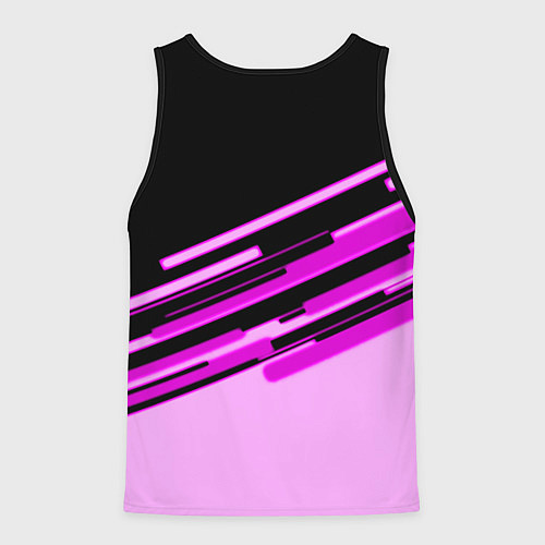 Мужская майка без рукавов Tekken pink line / 3D-Черный – фото 2