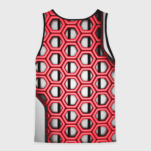 Мужская майка без рукавов Россия герб сетка метала / 3D-Черный – фото 2