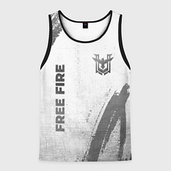 Мужская майка без рукавов Free Fire - white gradient вертикально