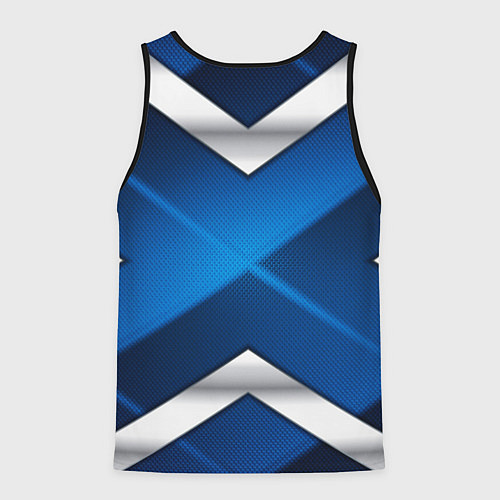 Мужская майка без рукавов BMW metalic blue abstract / 3D-Черный – фото 2