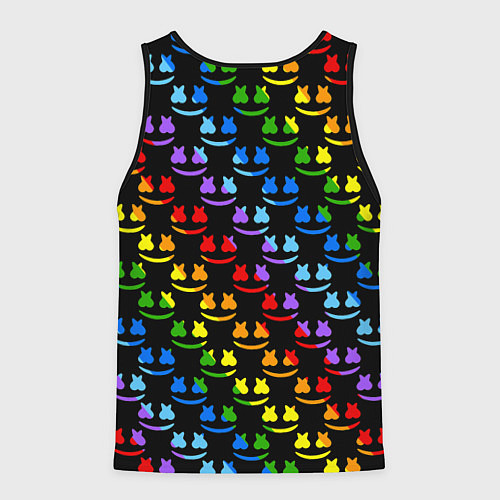 Мужская майка без рукавов Marshmello pattern neon / 3D-Черный – фото 2