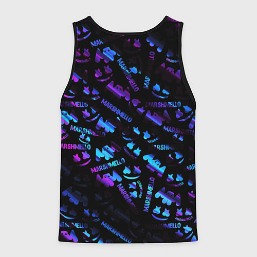 Мужская майка без рукавов Marshmello neon club / 3D-Черный – фото 2