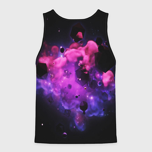 Мужская майка без рукавов Космическая геометрия / 3D-Черный – фото 2