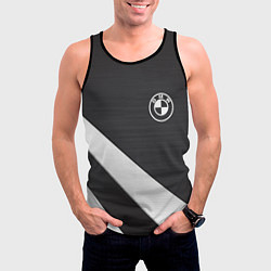 Майка-безрукавка мужская BMW sport line geometry steel, цвет: 3D-черный — фото 2