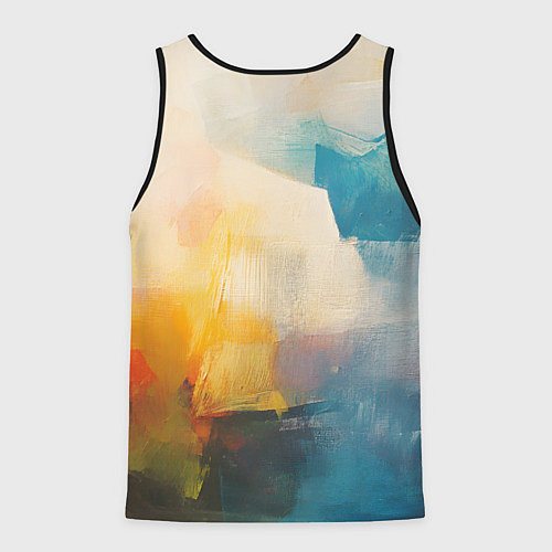 Мужская майка без рукавов Живопись мазками / 3D-Черный – фото 2