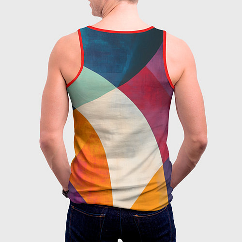 Мужская майка без рукавов Геометрическая иллюстрация / 3D-Красный – фото 4