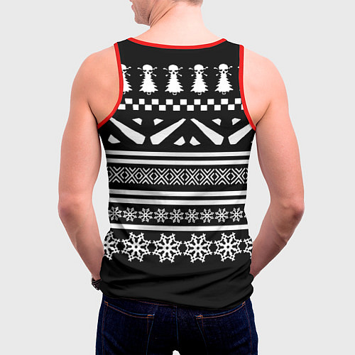 Мужская майка без рукавов Dota pattern game / 3D-Красный – фото 4