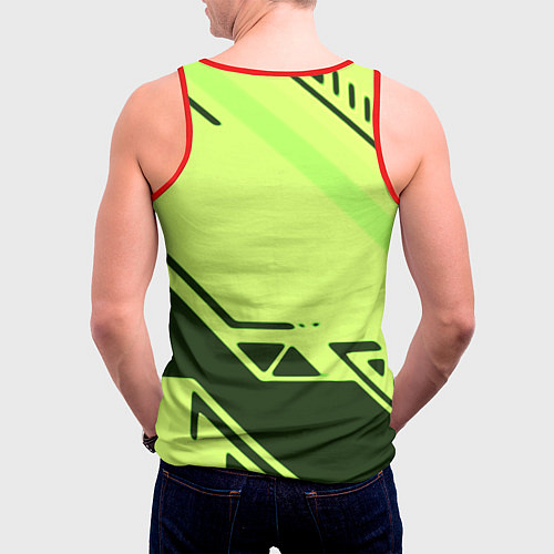 Мужская майка без рукавов Valentinos geometry steel / 3D-Красный – фото 4