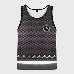 Майка-безрукавка мужская Mercedes benz carbon steel, цвет: 3D-черный