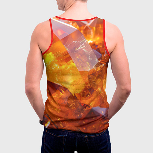 Мужская майка без рукавов Драгоценный камень / 3D-Красный – фото 4