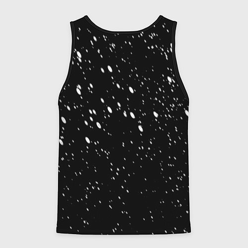 Мужская майка без рукавов Гусь Санта с ножом в клюве / 3D-Черный – фото 2