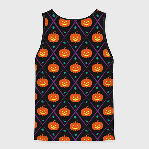 Мужская майка без рукавов Звёздные тыквы / 3D-Черный – фото 2