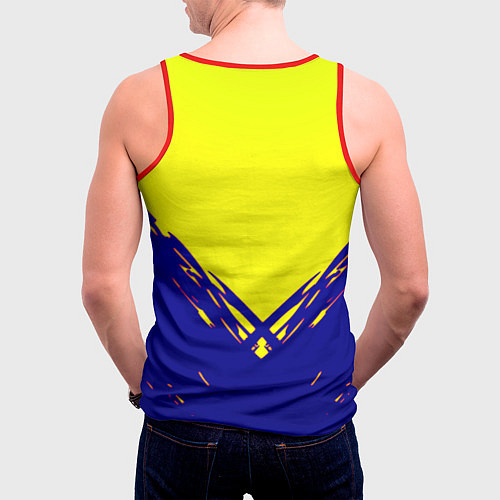 Мужская майка без рукавов Fortnite краски абстракция / 3D-Красный – фото 4