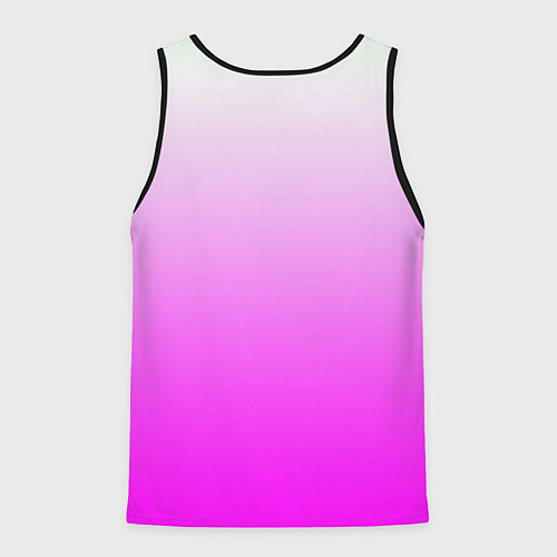 Мужская майка без рукавов Gradient color pink / 3D-Черный – фото 2