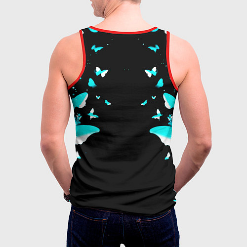 Мужская майка без рукавов Bullet for my valentine бабочки / 3D-Красный – фото 4