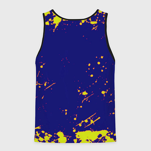 Мужская майка без рукавов Cyberpunk краски брызги / 3D-Черный – фото 2