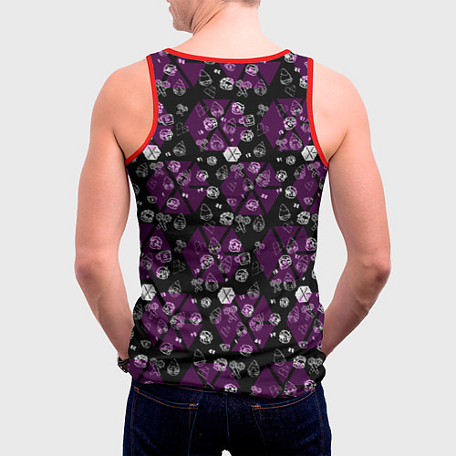 Мужская майка без рукавов Exo в фиолетовом / 3D-Красный – фото 4
