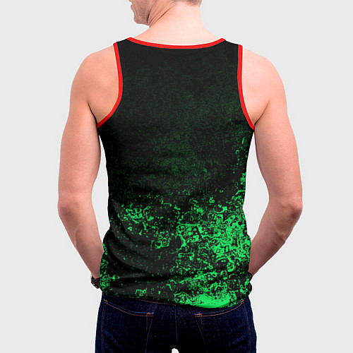 Мужская майка без рукавов DOTA2 кислотное лого краски / 3D-Красный – фото 4