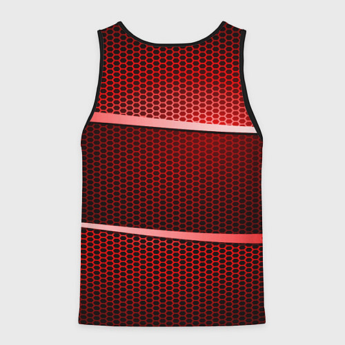 Мужская майка без рукавов BMW metal texture / 3D-Черный – фото 2