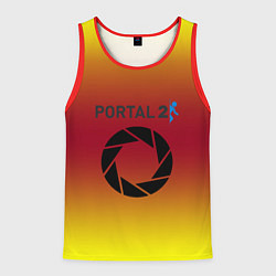 Мужская майка без рукавов Portal 2 gradient