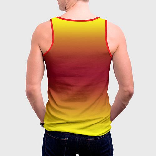 Мужская майка без рукавов Portal 2 gradient / 3D-Красный – фото 4