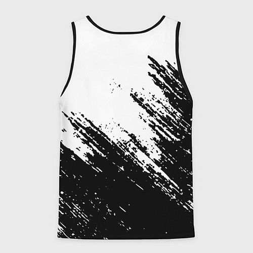 Мужская майка без рукавов Warframe штриховка красок / 3D-Черный – фото 2